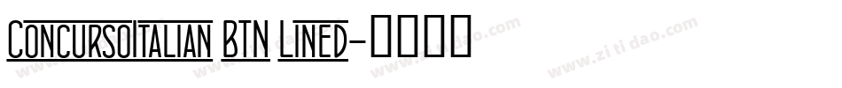 ConcursoItalian BTN Lined字体转换